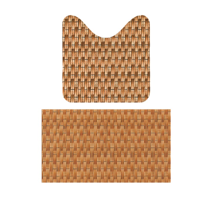 Covoras baie Friedola 23077, model rattan, maro, 48 / 80 x 48 cm