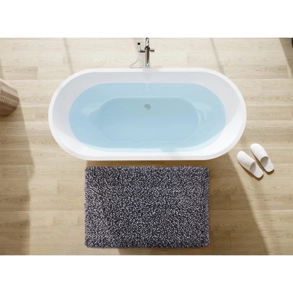 Covoras baie Saniplast Chantal, antiderapant, gri inchis, 55 x 90 cm - imagine 4