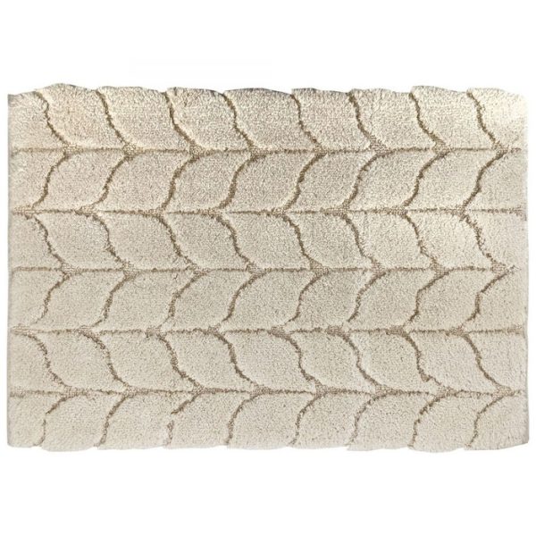 Covoras baie Saniplast Treccia, antiderapant, bej, 60 x 90 cm