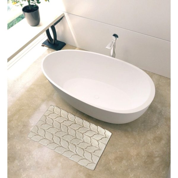 Covoras baie Saniplast Treccia, antiderapant, bej, 60 x 90 cm - imagine 4