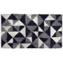 Covoras baie Saniplast Geometric, antiderapant, model forme geometrice, bej + negru, 55 x 100 cm