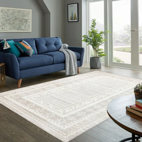 Covor living / dormitor Nestline 67905 060, 200 x 290 cm, poliester, bej, dreptunghiular