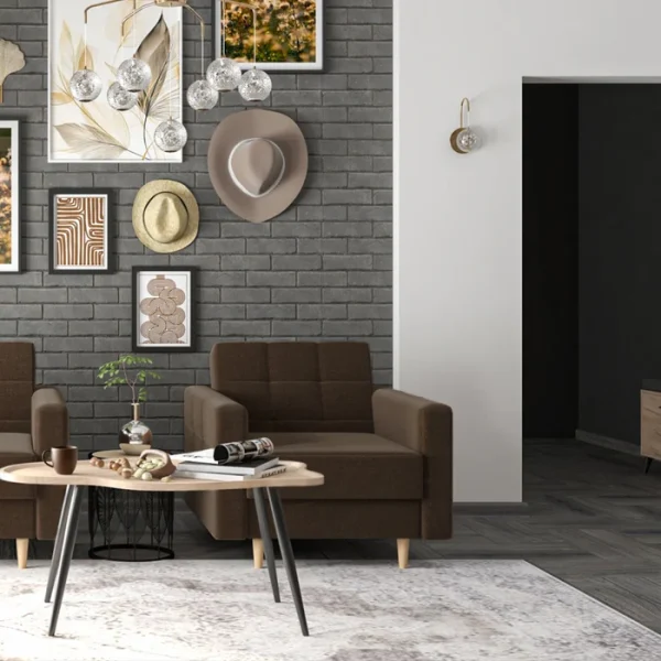 Covor living / dormitor Victoria 80991-0944, 200 x 300 cm, clasic, polipropilena frize + poliester, gri + bej + crem, dreptunghiular - imagine 6