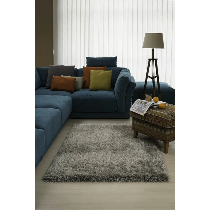 Covor living / dormitor Pleasure 01 GGG, 80 x 150 cm, poliester + polipropilena, gri, dreptunghiular